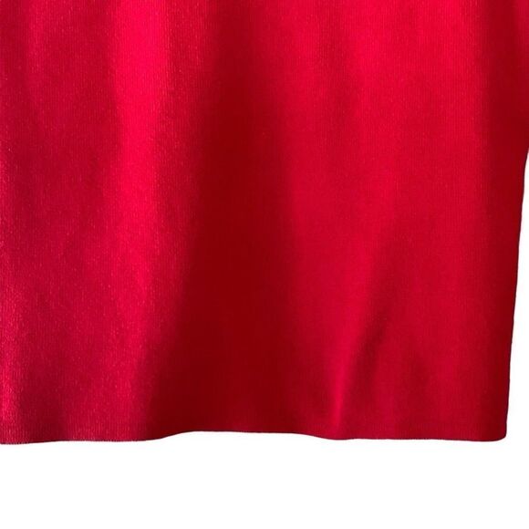 Talbots  Women’s Short Sleeved Sweater Holiday Red Cotton Petite Medium. - Picture 5 of 9
